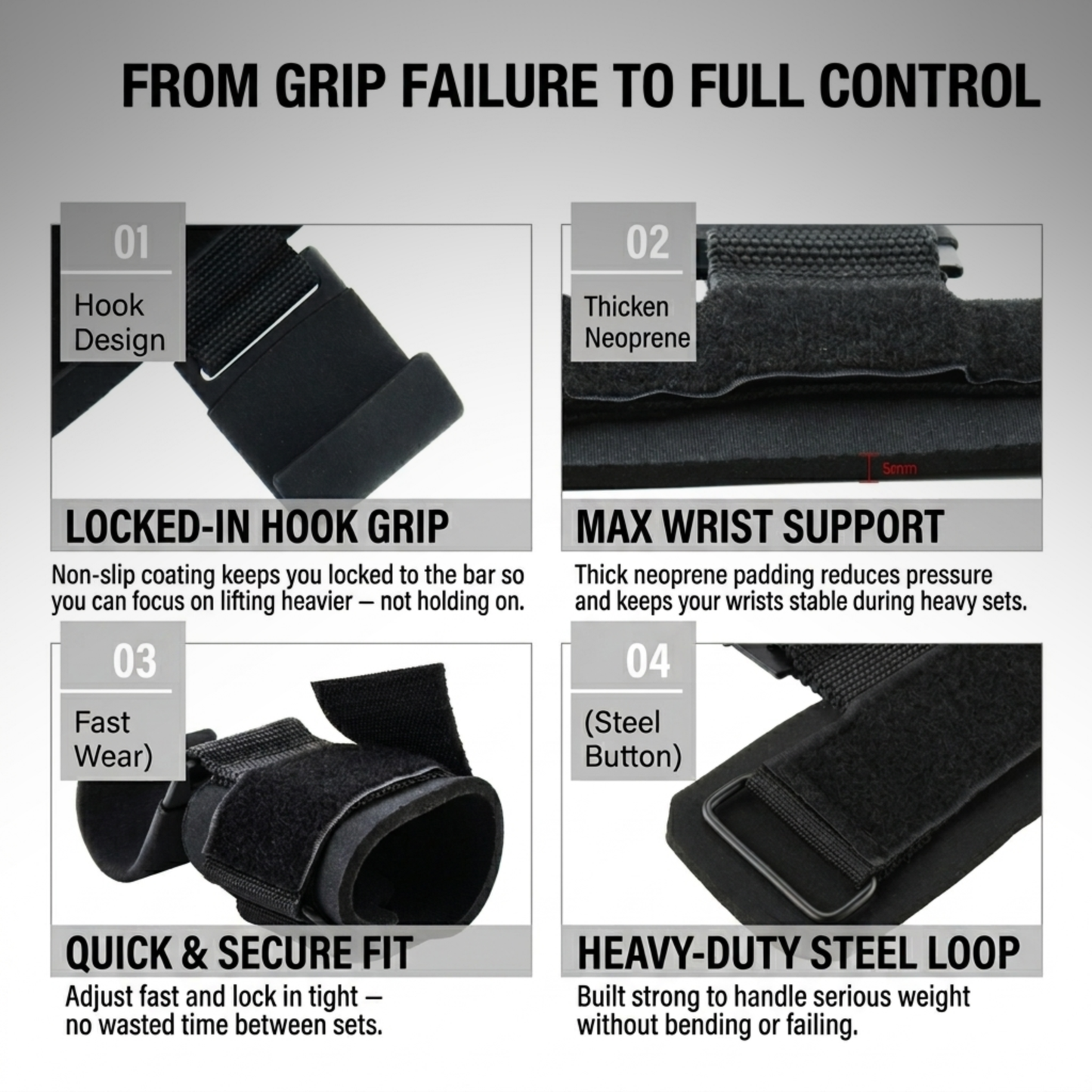 Heavy Lifting Hook Grips